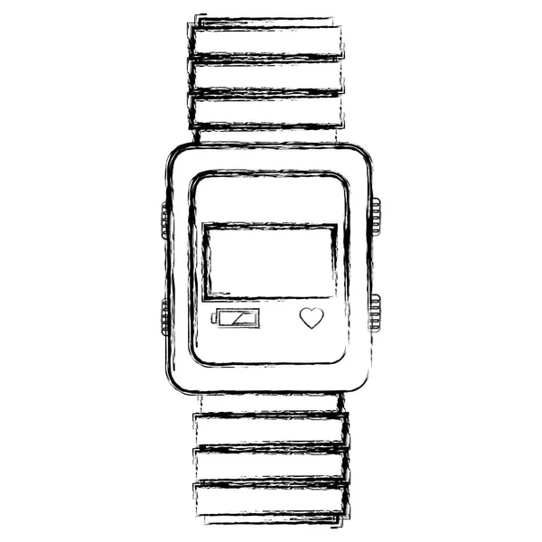 Bracelet montre icône isolée — Image vectorielle