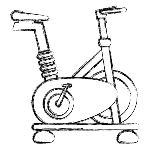 Spinning bike isolated icon — Stock Vector