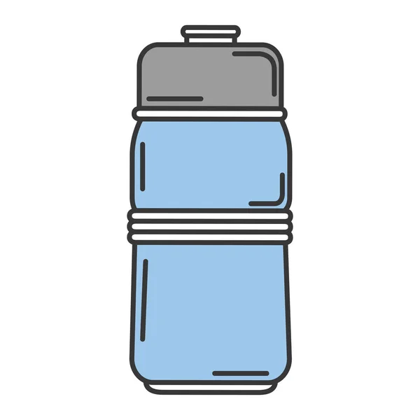 Bottiglia palestra isolato icona — Vettoriale Stock