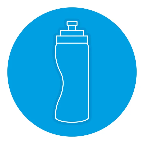 Fles sportschool geïsoleerde pictogram — Stockvector