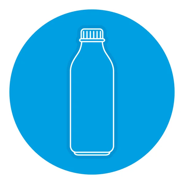 Plastic fles geïsoleerde pictogram — Stockvector