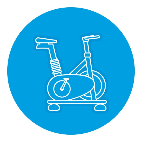 Spinning fiets geïsoleerde pictogram — Stockvector