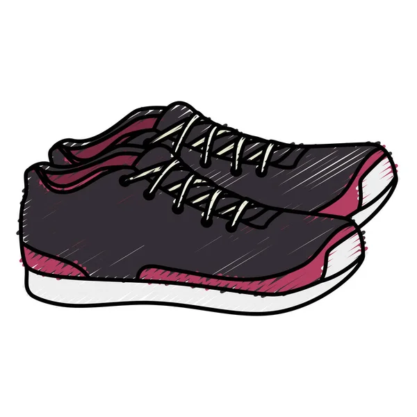 Zapatos deportivos icono aislado — Vector de stock