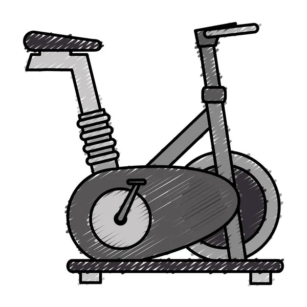 Bicicleta giratoria icono aislado — Vector de stock