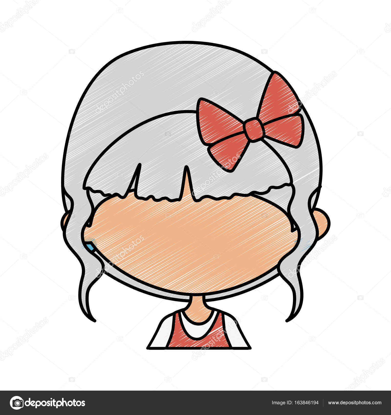 Personagem Estilo Anime Menina Louca imagem vetorial de yupiramos