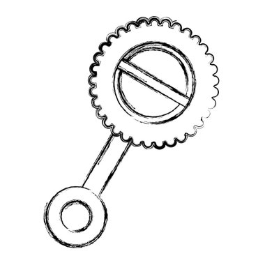 emzik zil bebek izole simgesini