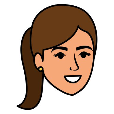 güzel bir kadın baş avatar karakter