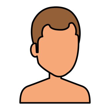 genç adam gömleksiz avatar karakter