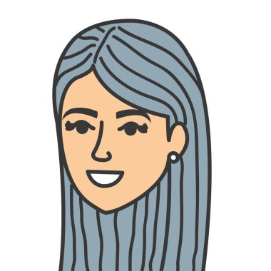 güzel bir kadın baş avatar karakter