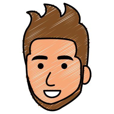 genç adam baş avatar karakter