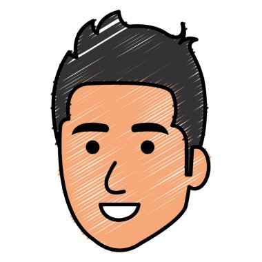 genç adam baş avatar karakter