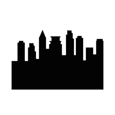 Şehir binaları siluet simgesi