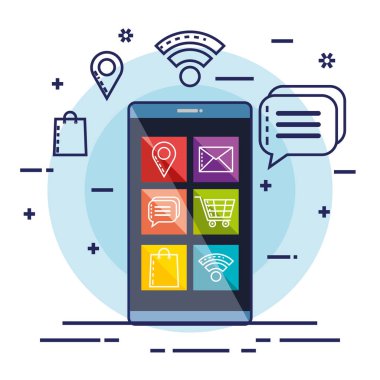 Mobil ileti ticaret elektronik teknoloji kavramı