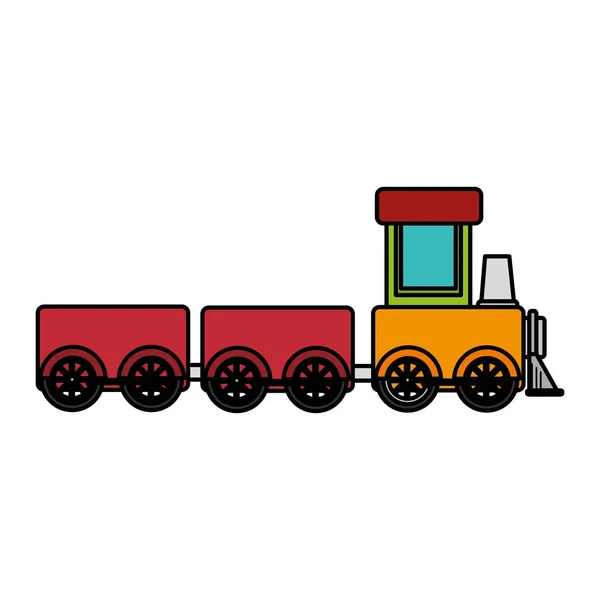 Brinquedo de trem ícone isolado — Vetor de Stock