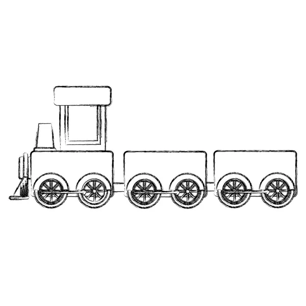 Eisenbahn-Spielzeug isolierte Ikone — Stockvektor