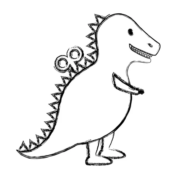 Ícone isolado de brinquedo t-rex — Vetor de Stock