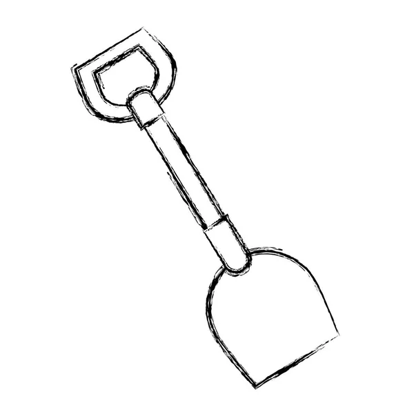 Shovel tool isolated icon — Stock Vector
