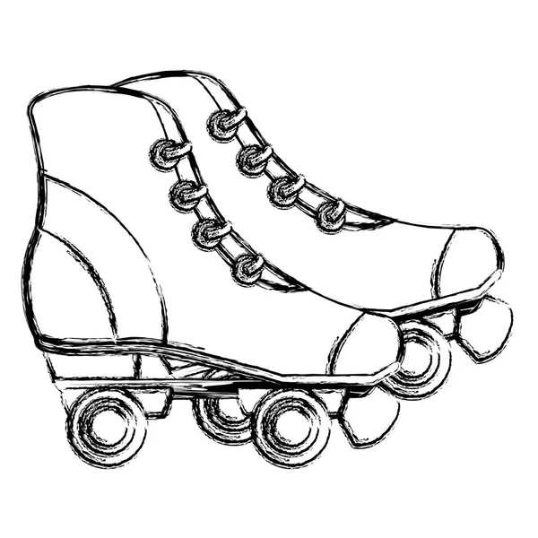 Skates old isolated icon — Stock Vector