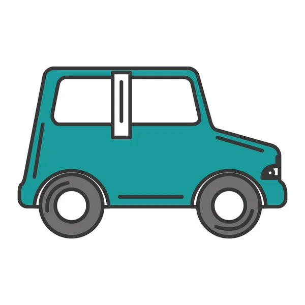 Car vehicle isolated icon — Stock Vector