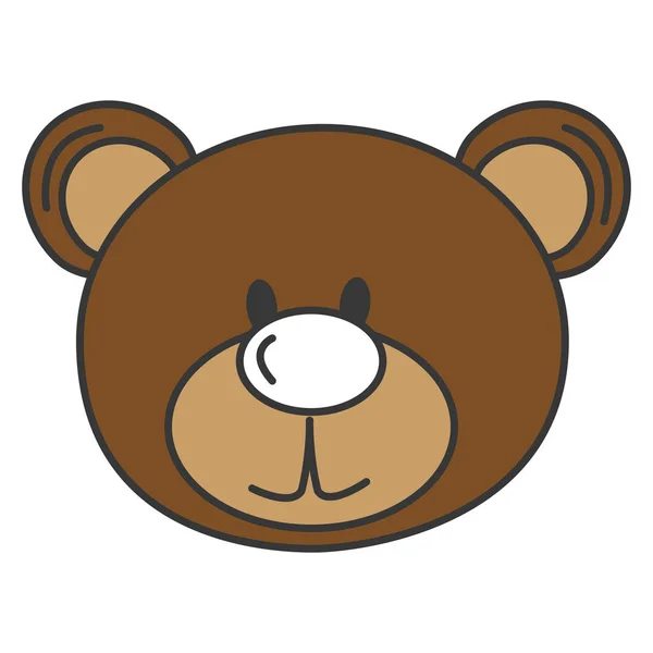 Bear Teddy Ikone isoliert — Stockvektor