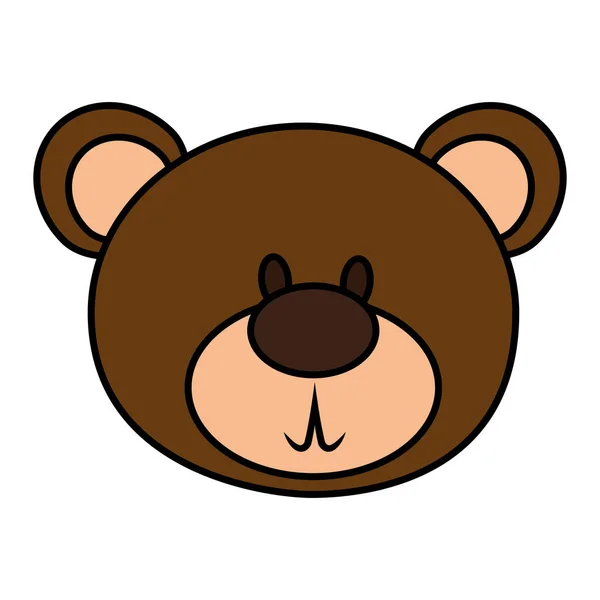 Ведмідь плюшевий ізольований значок — стоковий вектор