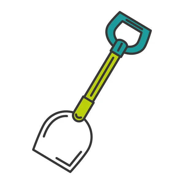 Izolované ikona nástroje lopatu — Stockový vektor