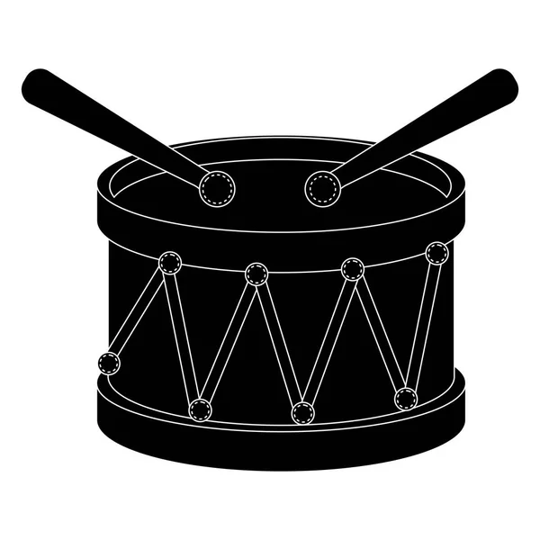 Drum musikinstrument-ikonen — Stock vektor