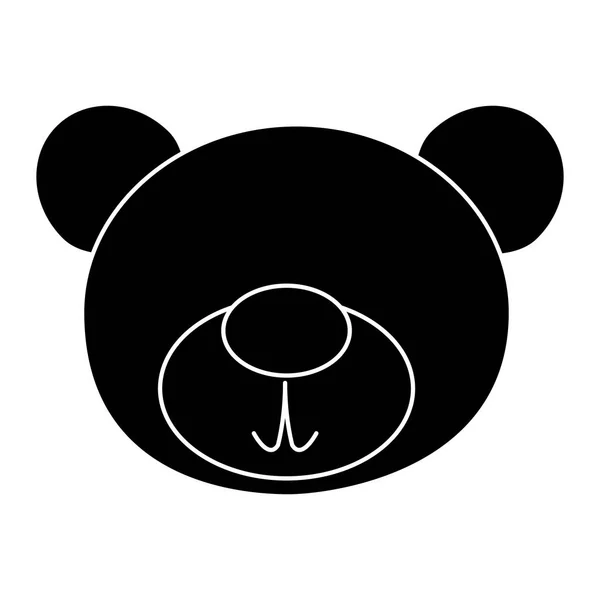 Bear teddy geïsoleerde pictogram — Stockvector