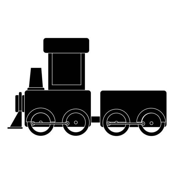 Eisenbahn-Spielzeug isolierte Ikone — Stockvektor