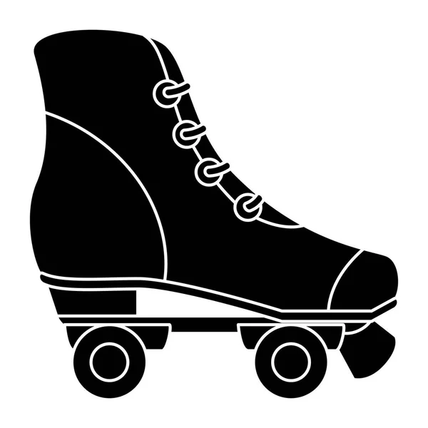 溜冰鞋老孤立的图标 — 图库矢量图片