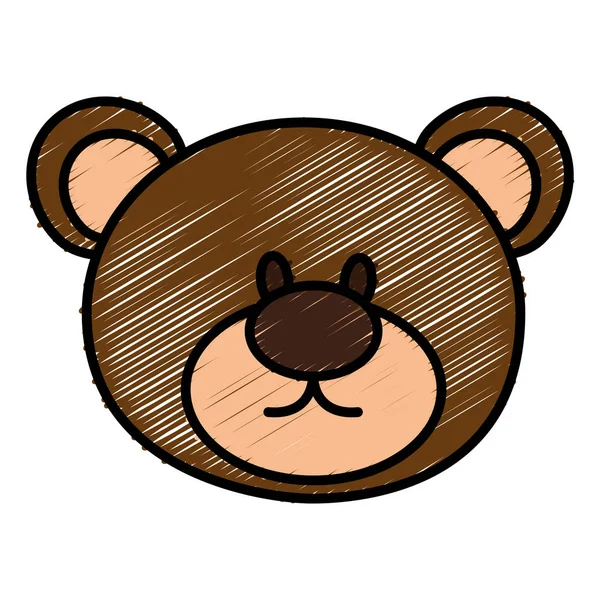 Bear teddy geïsoleerde pictogram — Stockvector
