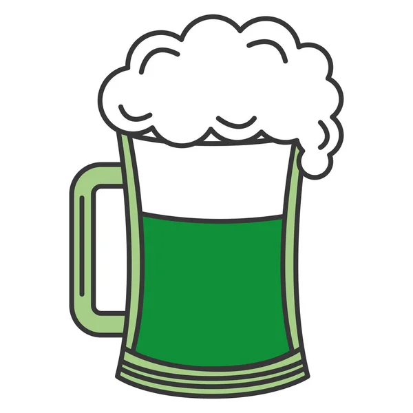 Icona celebrazione barattolo di birra — Vettoriale Stock
