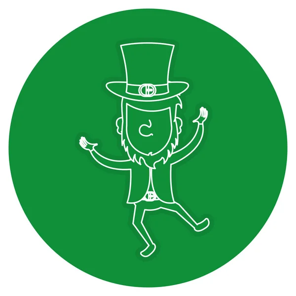 Leprechaun avatar character icon — Stock Vector