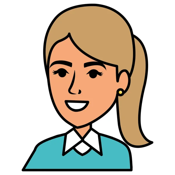 Hermosa mujer de negocios carácter avatar — Vector de stock