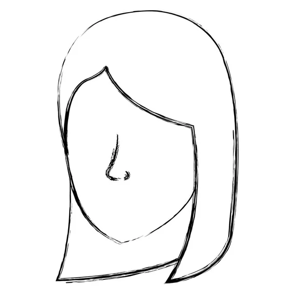 Krásná žena hlavu avatar postava — Stockový vektor