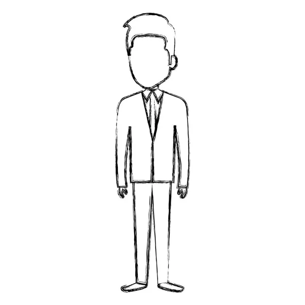 Elegante personaje de hombre de negocios avatar — Archivo Imágenes Vectoriales