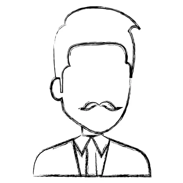 Elegante personaje de hombre de negocios avatar — Vector de stock