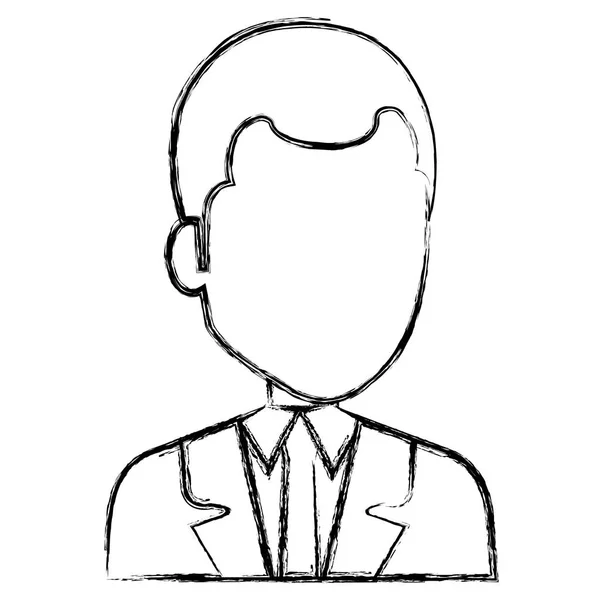 Personagem avatar homem de negócios elegante — Vetor de Stock