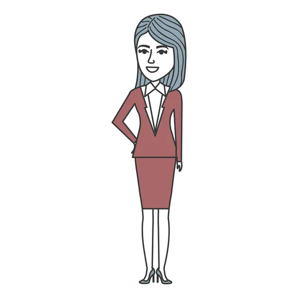Belle femme d'affaires avatar caractère — Image vectorielle