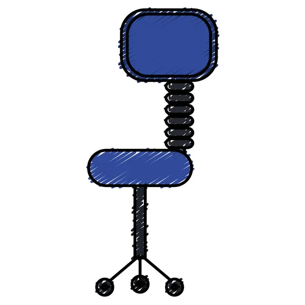 Ofis sandalye izole simgesi — Stok Vektör