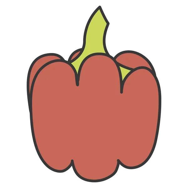 Peper vers geïsoleerde pictogram — Stockvector