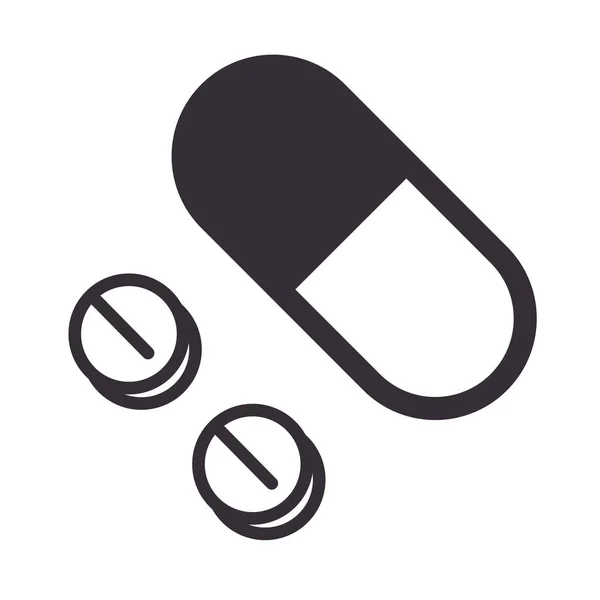 Geneeskunde pillen pictogram — Stockvector