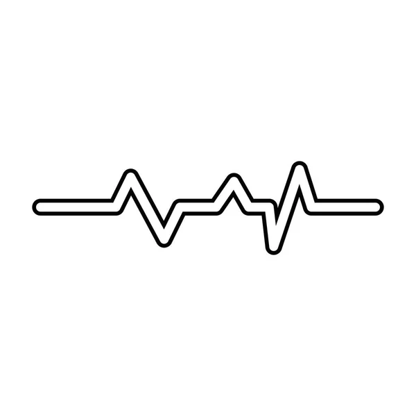 Ícone cardio linha de vida — Vetor de Stock