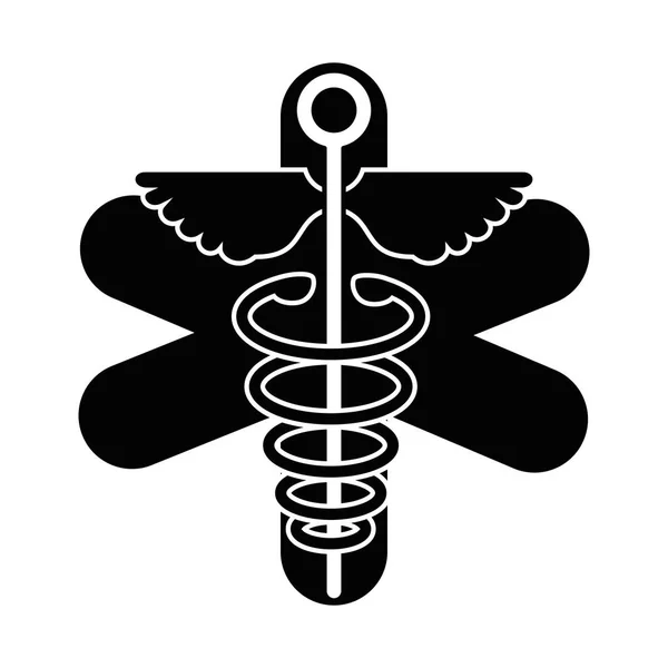 Símbolo médico de Caduceus — Vetor de Stock