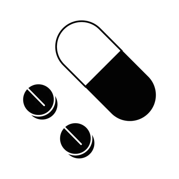 Medicamentos comprimidos isolados —  Vetores de Stock