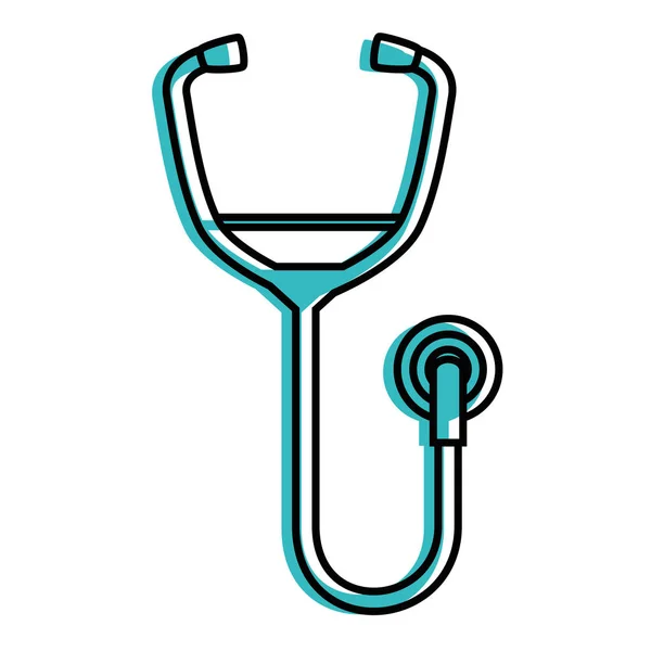 Nástroj pro lékaře stetoskop — Stockový vektor