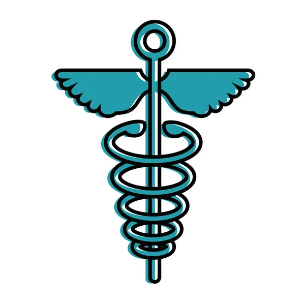 Símbolo médico Caduceus — Archivo Imágenes Vectoriales