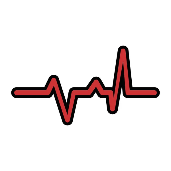 Ícone cardio linha de vida — Vetor de Stock