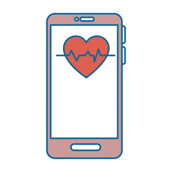 Smartphone s ikonu lékařské aplikace — Stockový vektor