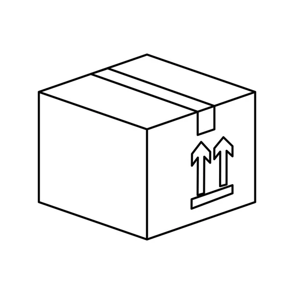 Caja de cartón icono — Archivo Imágenes Vectoriales